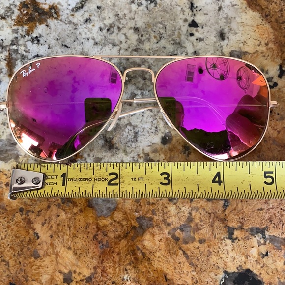 Pink Ray Ban aviator sunglasses - Picture 6 of 6